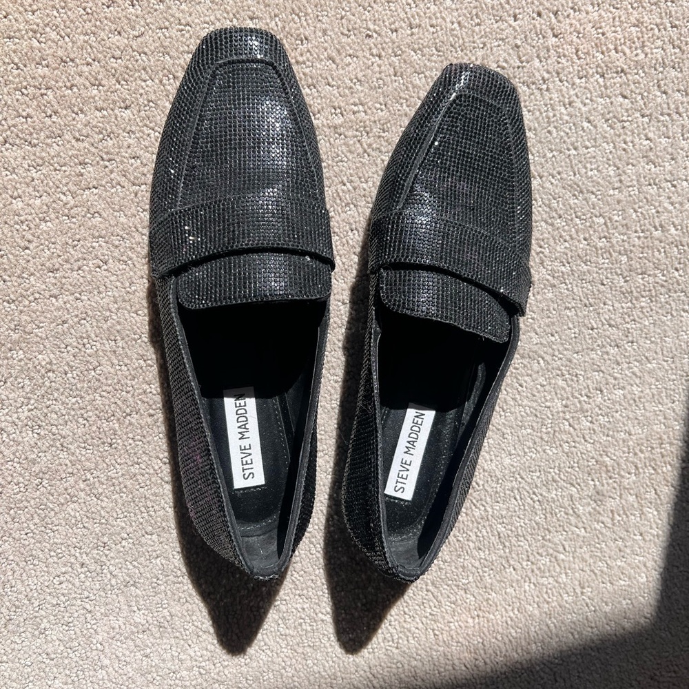 Steve Madden riski rhinestone loafers
